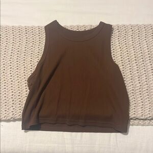 Brown Sleeveless Women's Top